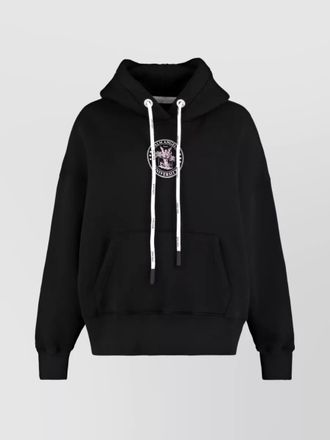 Palm Angels cotton logo print hoodie