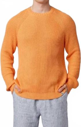 Peregrine Harry Cotton Crew Neck Jumper In Apricot
