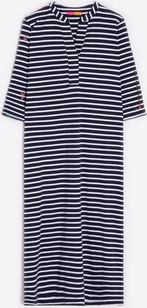 Vilagallo Womens Joanne Dress In Emb Raya Azul Blanca