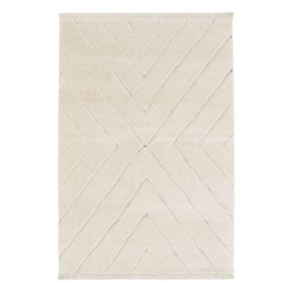 Sweeek Alfombra interior con ligeros relieves crema