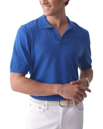 J.McLaughlin J.Mclaughlin Blue Amalfi Polo Sweater