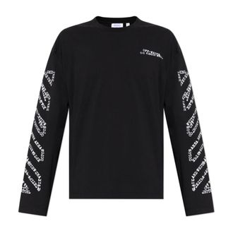 Off-white Long Sleeve Tops, male, Black, Size: 3XL Oversize Long Sleeve T-Shirt