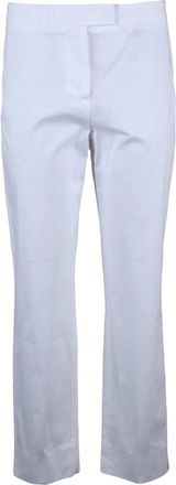 Eleventy Trousers Cotton Lyocell Elastane - White