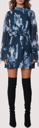 Lost + Wander Josephine Mini Dress In Blue Grey Floral