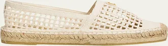 Prada Triangle Logo Crochet Espadrilles