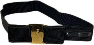 Ferragamo Pre-owned Geweven Riem - Dames - Vintage Accessoires - Zwart - ONE Size - Leer - Vintage