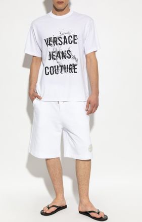 Versace Jeans Couture T-shirt With Print, Mens, White