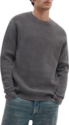 Rag & Bone Caden Washed Cotton Blend Sweater in Charcoal Green at Nordstrom, Size Large