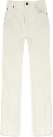 Balmain Embroidery Jeans Bianco-Donna