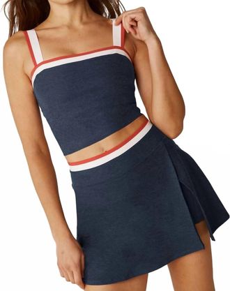 Beyond Yoga Spacedye Sea You There High Cropped Tank In Nocturnal Navy