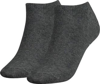 Tommy Hilfiger Womens Sneaker 2P Ankle Socks, Middle Grey Melange, Size 39
