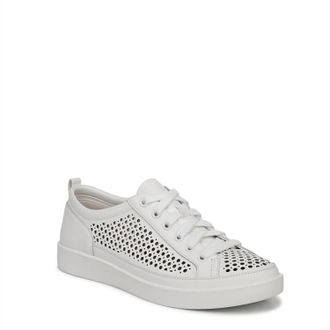Vionic Womens Winny Perforated Lace Up Sneakers In White