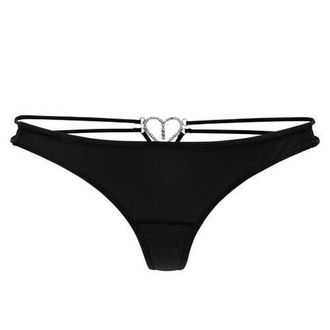Lascana Womens Strappy Heart Thong in Black at Nordstrom, Size 6