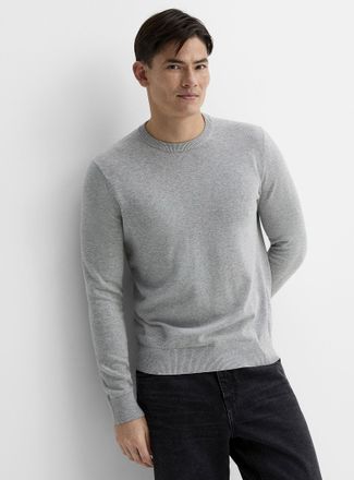 Le 31 Mens Minimalist crew-neck sweater