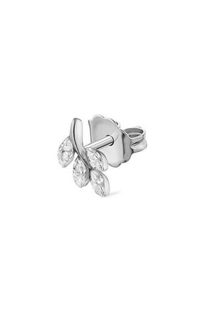 Maria Tash Diamond Vine Single Stud Earring in White Gold at Nordstrom, Size 8