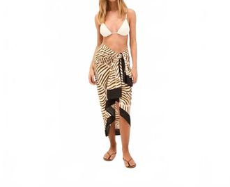 Vix Printed Nomad Sarong In Beige