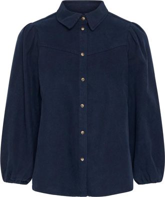 Inwear Dota IW Blus - Dames - Overhemden - Blauw - 3XL - Overhemden