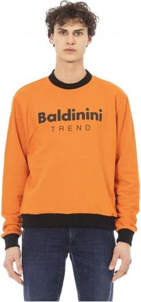 Baldinini Sweatshirt met lange mouwen - Heren - Sweatshirts - Oranje - S - Katoen - Hoodies & sweatvesten