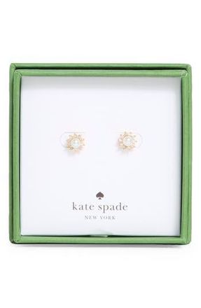 Kate Spade New York faux pearl flower stud earrings in Cream/Gold at Nordstrom Rack