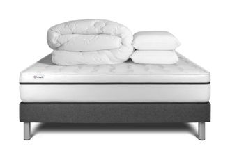 VITALIT Pack colch&oacute;n gris espuma viscoel&aacute;stica 160 x 200