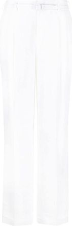 Ralph Lauren Collection Stamford linen pleated trousers - women - Linen/Flax/Linen/Flax - 16 - White