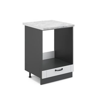 Vicco Armario Para Horno Empotrado Fame-line, Blanco Casa De Campo, 60 Cm, Et M&aacute;rmol, Vicco