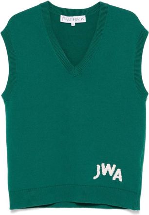 J.W.Anderson V-hals Truien - Heren - V-hals truien - Groen - S - Truien & Vesten