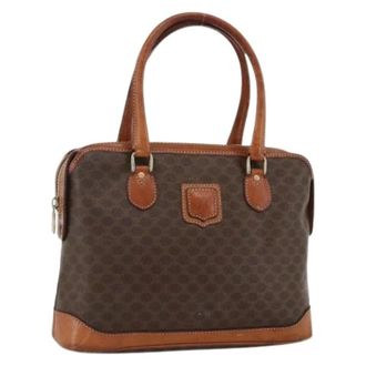 Celine Pre-owned Handbags, female, Brown, Size: ONE SIZE Pre-owned Canvas Hand Bag