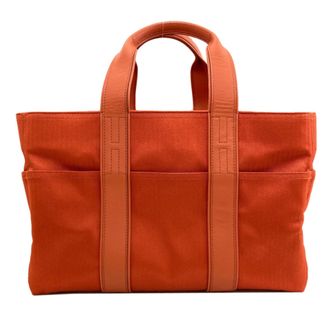 Herm&egrave;s Orange Cotton Polyester Tote Bag (Pre-Owned)