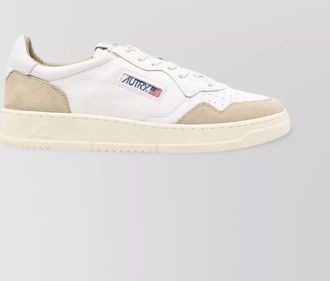 Autry medalist leather rubber sole sneakers