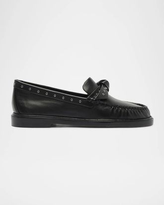 Alexandre Birman Clarita Grommet Leather Loafers