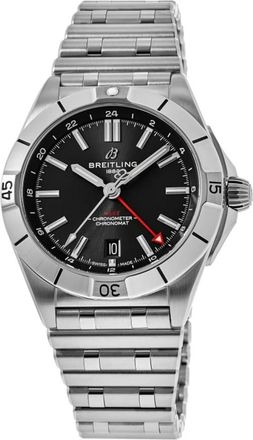 Breitling Chronomat Automatic GMT 40 Black Dial Steel Mens Watch A32398101B1A1