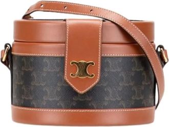 Celine Pre-owned Cross Body Bags, female, Brown, Size: ONE SIZE Pre-owned Coated Canvas Crossbody Bag