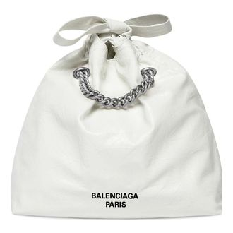 Balenciaga (WMNS) Balenciaga Crush Small Tote Bag Optic White 742942210IU9001