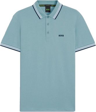HUGO BOSS Tops, Heren, Blauw, XL, Katoen, Polo Shirts