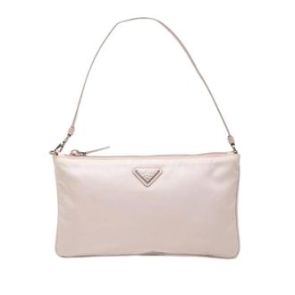 Prada Pre-owned Shoulder Bags, female, Pink, Size: ONE SIZE Pre-owned Nylon Shoulder Bag