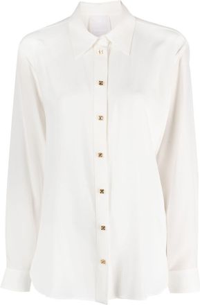 Givenchy long-sleeve silk shirt - women - Silk - 36 - White