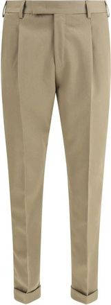 Pantaloni Torino The Rebel Virgin Wool Broeken - Heren - Slim Fit Broeken - Beige - L - Wol - Broeken