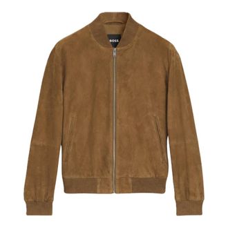 HUGO BOSS Heren, Jassen, Beige, Maat: L Leer