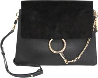 Chlo&eacute; Pre-owned Faye Medium Schoudertas - Dames - Vintage Schoudertas - Zwart - ONE Size - Leer - Vintage