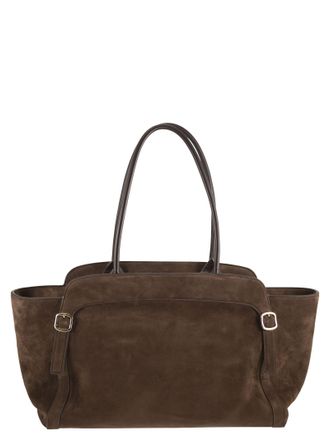 Santoni Didi M Su&egrave;de schoudertas met dubbel handvat