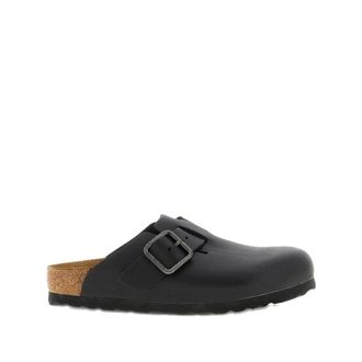 Birkenstock Schoenen, Heren, Zwart, 45 EU, Leer, Boston Wire Buckle Narrow Fit