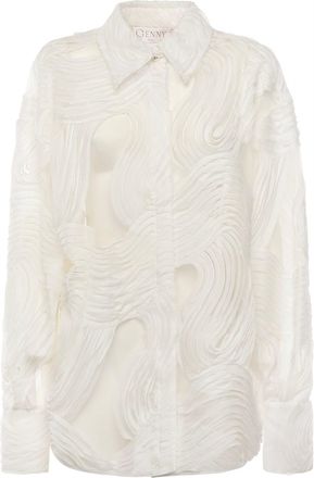 Genny Embroidered Tulle Shirt