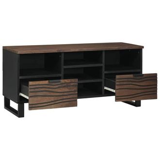 Berkfield Home TV Cabinet 100x33.5x46 cm in Solid & Engineered Wood in Brown