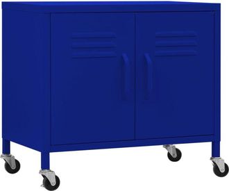 vidaXL Storage Cabinet Navy Blue 60x35x56 cm Steel vidaXL