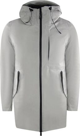 Aquascutum Mens Aquascutum Active 3-Way Parka Antarctica White Parka Jacket - Grey - Size: 38/Regular