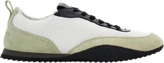Ferragamo Detroit Patent Leather Trim Sneakers, Size 10
