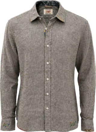 Bob Overhemden, Heren, Bruin, L, Katoen, Lange Mouwen Shirt