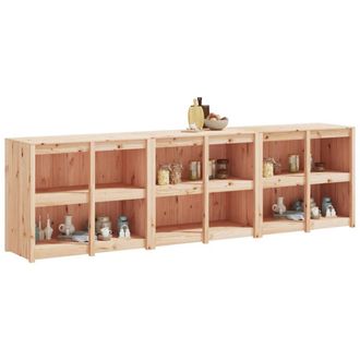 Berkfield Home Outdoor Kitchen Cabinets 3 pcs Solid Wood Pine in Light Tan