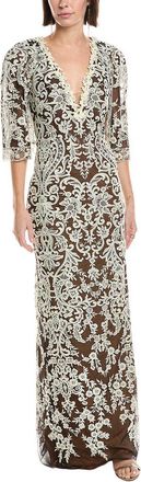 Marchesa Soho Embroidered Gown
